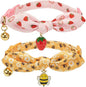Bowtie Cat Collar with Bell 2 Pack Stylish Breakaway Kitten Collars with by YUDOTE