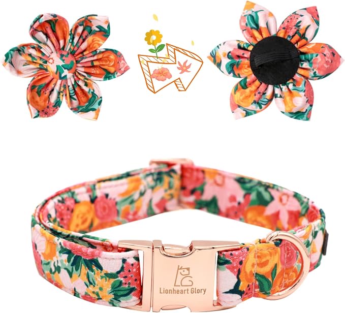 Lionheart Glory Cute Floral Pattern Pet Collar - Image 2