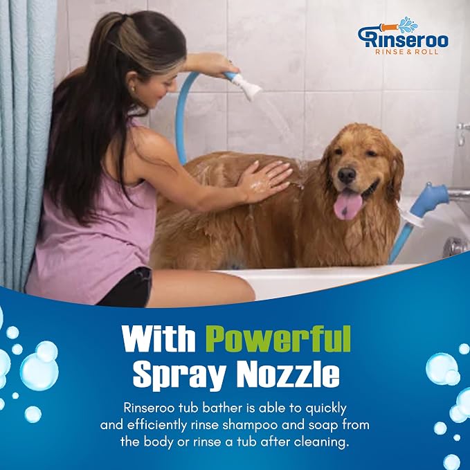 Rinseroo: Slip-On Tub Hose – As Seen on Shark Tank – 5ft Flex Bathtub Faucet - Image 6