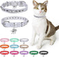 Leather Cat Collars for Boy Girl Cats by DILLYBUD