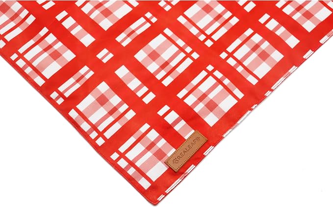 Realeaf Valentine's Day Dog Bandanas 2 Pack, Reversible Red Plaid Heart Dog - Image 5