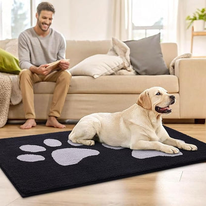 Buganda Dog Door Mat for Muddy Paws, Absorbent Dirt Trapper Washable Indoor - Image 8