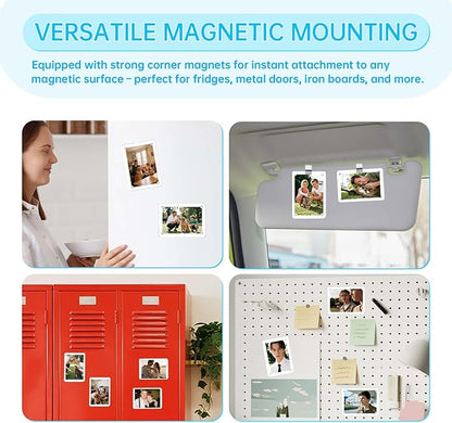4 Pack Magnetic Car Visor Photo Holder – Personalized Acrylic Clip - Image 4