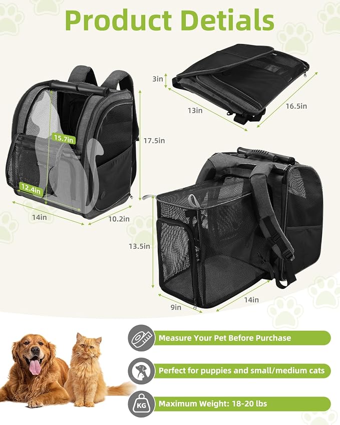 Expandable Cat Carrier Backpacks - Image 2