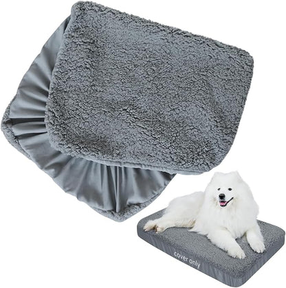 Dog Bed Covers Soft Plush Replacement Washable, Waterproof Pet Mattress Bed by Moonsea
