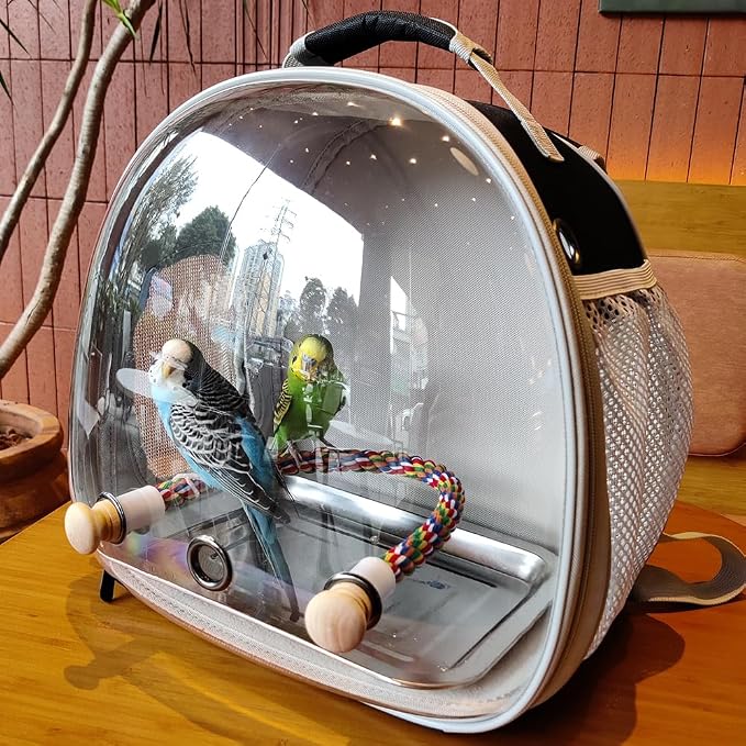 Small Bird Travel Backpack Carrier Cage, Backpack to Transport Backpack Carrier - Image 6