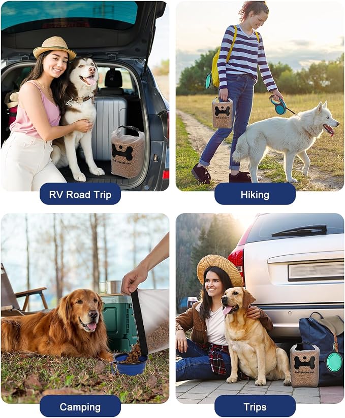 ANVS Silicone Pet Food Storage Bag, 40-Cup Dog Food Travel Bag - Image 2