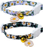 2 Pack Cotton Breakaway Cat Collars by Faygarsle