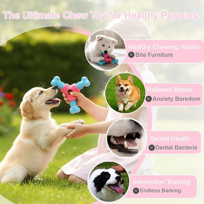 Puppy Chew Toys for Teething, Indestructible Dog Chew Toys for Aggressive - Image 3