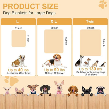 Dog Blankets for Large Dogs, Upgraded Pet Cat Flannel Blankets Washable - Image 5