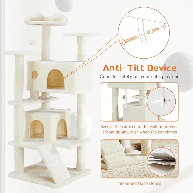 Sweetcrispy 54 Inch Cat Tree Tower, Indoor Cat Condo - Image 6