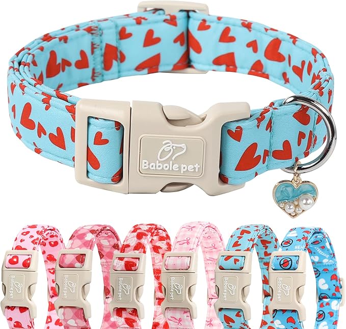 Valentines Dog Collar for Large Dogs by Babolepet