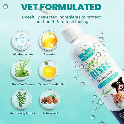 Dog Ear Cleaner, Dog Ear Care Liquid, Dog and Cat Ear Cleaner to Eliminates Ear - Image 3