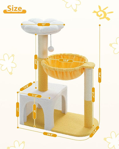 Cute Cat Tree with Flower Top Bed - Image 8