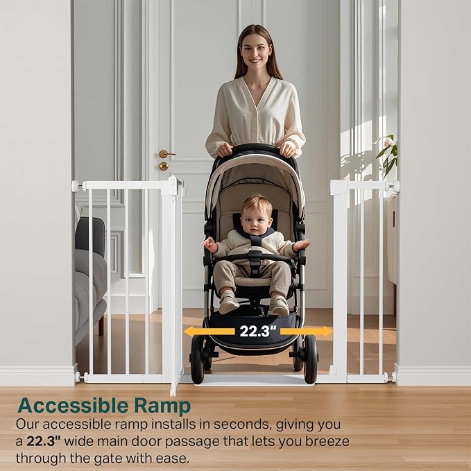 Cumbor 29.7-48" Baby Gate for Stairs, Mom's Choice Awards Winner-Dog Gates for - Image 8