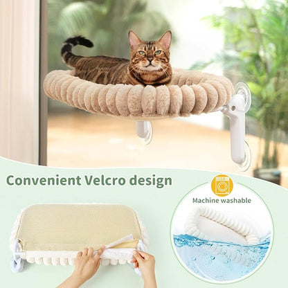 Sunhoo Cat Window Perch Bed Foldable Kitty Windowsill Hammock Shelf Seat Large - Image 5