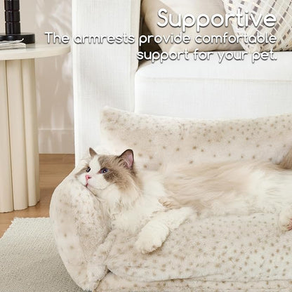 Hollypet Cat Bed Fluffy Plush Mutifuctional Double-Layer Soft Pet Couch - Image 4