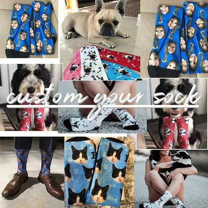 Custom Face Socks, Personalized Dog Lover Pet Photo Picture on Socks Unisex - Image 6