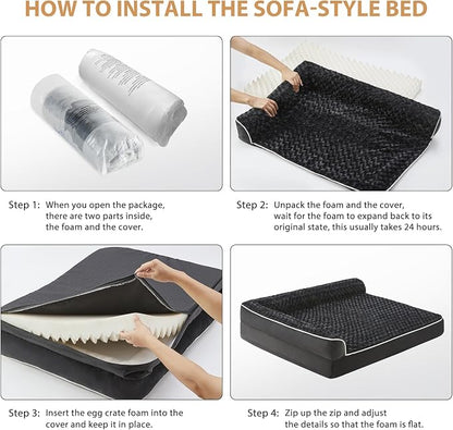 BFPETHOME Orthopedic Dog Beds for Large Dogs-Waterproof Sofa Pet Bed - Image 5