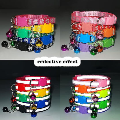 Pink Cat Collars with Bells, Break Away Cat Collar with Bells, Reflective - Image 4