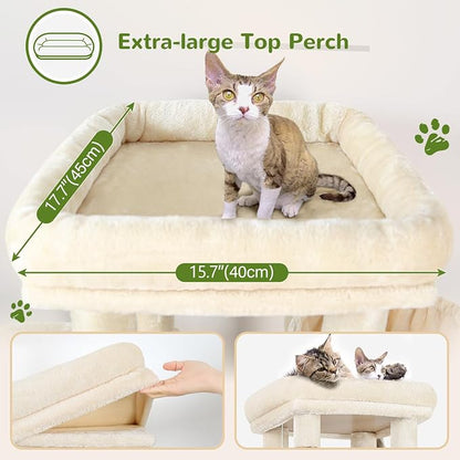 Globlazer Cat Tower for Indoor Cats, Heavy Duty Cat Trees for Large Cats Adult - Image 2