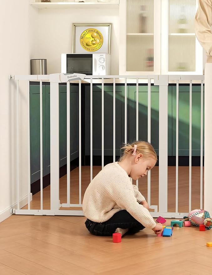Babelio Baby Gate for Doorways and Stairs, 36“ Tall Pet Gate, PressGuard P7 by BABELIO