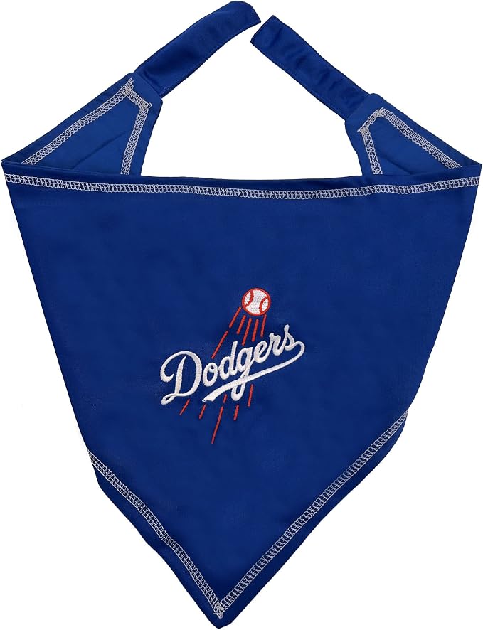 Pets First MLB Los Angeles Dodgers TIE Bandana, Large/X-Large. Dog Bandana by PETSFIRST