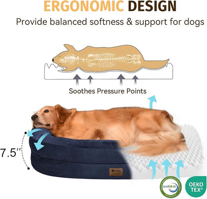 Orthopedic Waterproof Large Dog Bed: Memory Foam Washable Dog Bed - Image 3