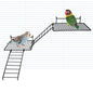 BNOSDM 4 PCS Bird Perches Platform, Stainless Steel Grid Platform by BNOSDM