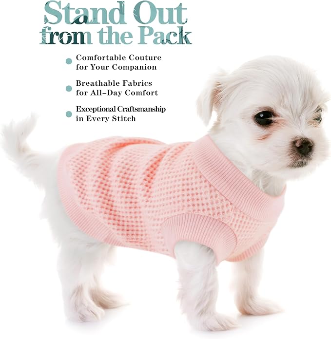 Cozy and Functional Dog Shirts for Small Puppies: Stretchable Pink Attire - Image 5