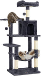 Feandrea Cat Tree, 55.1-Inch Cat Tower, Plush Multi-Level Condo by FeandreabySONGMICSHOME