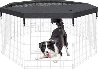 Dog Pen Pet Playpen Dog Fence Pad Indoor Foldable Metal Wire Exercise Puppy by Peekaboo