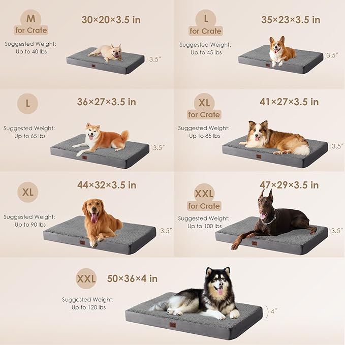 EHEYCIGA Orthopedic Medium Dog Beds - Image 3