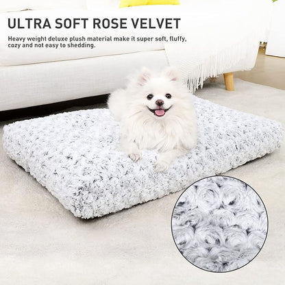 KSIIA Washable Dog Bed Deluxe Plush Dog Crate Beds Comfy Kennel Pad Anti-Slip - Image 2