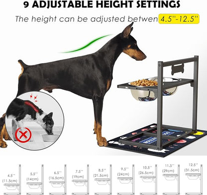 9 Height Adjustable Dog Bowl Stand - Image 2