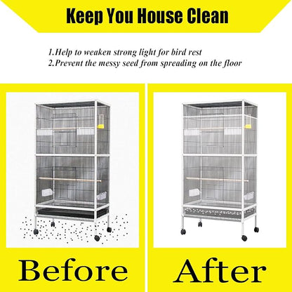 Bird Cage Seed Catcher Large Bird Cage Cover 118 * 31 inches Adjustable Net - Image 5