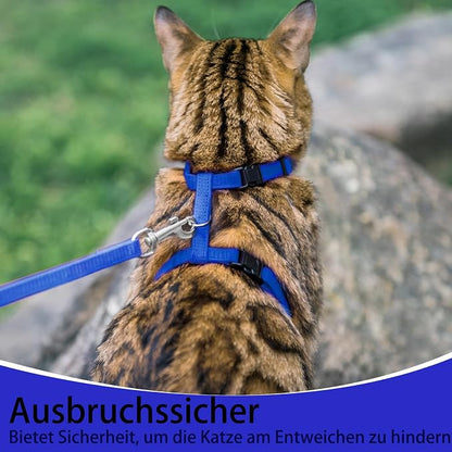 PUPTECK Adjustable Cat Harness and Leash Set Escape Proof Kitten Strap Collar - Image 6