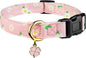 Cotton Handmade Dog Collar Cute and Distinctive Patterns Pink Flower by Fyeqyaou