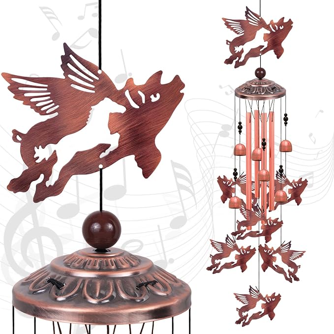 Flying Pig Wind Chimes, Gifts for Mom & Grandma & Woman & Family & Neighbor - Image 9