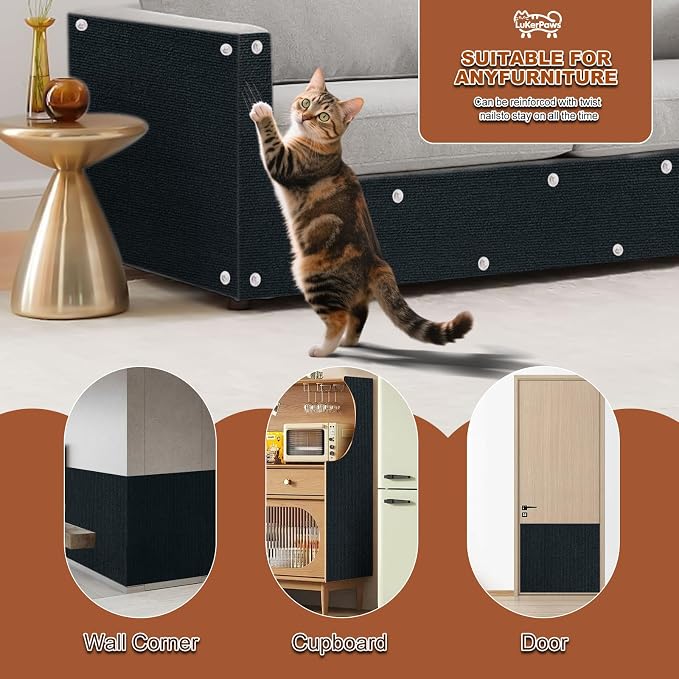 Cat Scratch Mat, Cat Scratch Couch Cats Scratch Furniture Protector - Image 6