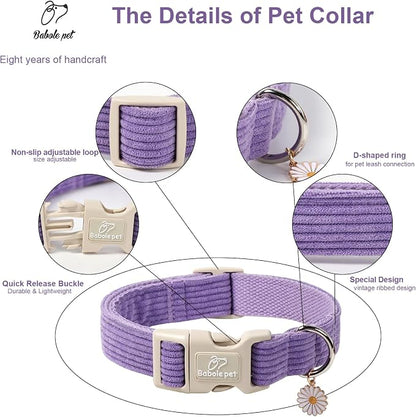 Cute Corduroy Dog Collar - Image 3
