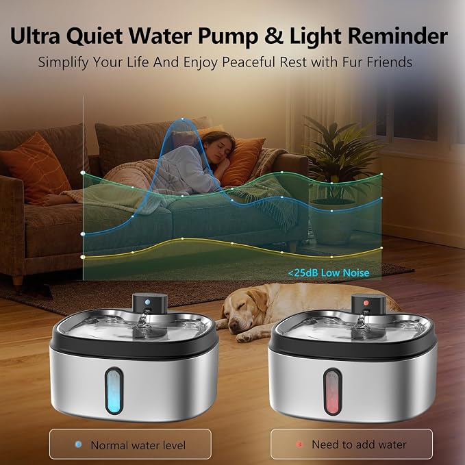 Wireless Cat/Dog Water Fountain 7L/1.8Gal - Image 4