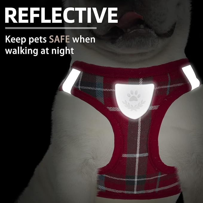 PUPTECK Adjustable Pet Harness Collar and Leash Set Step in - Image 5