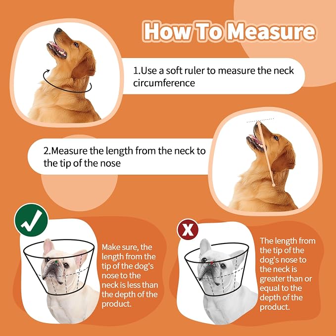 Dog Cone for Large Dogs After Surgery, Soft Dog Cone Collar for Dogs to Stop - Image 3