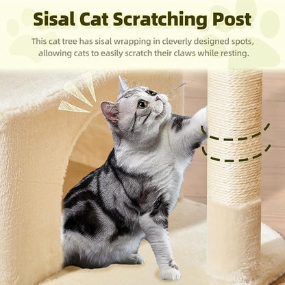Taoqimiao MS043M Cat Tree, 32.2-Inch Cat Tower - Image 3