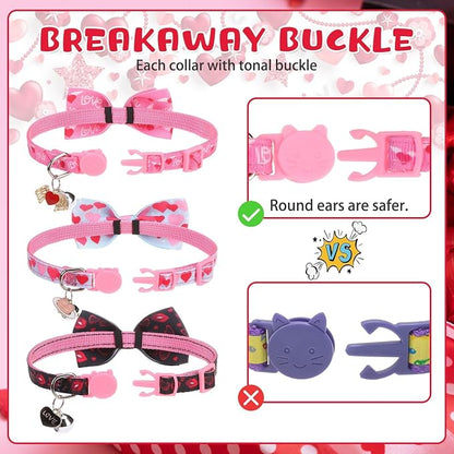 KOOLTAIL Pink Cute Cat Collars Breakaway - Image 5