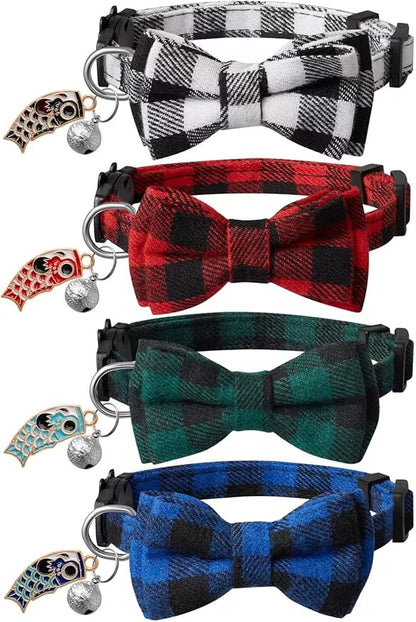 LLHK 4 Pack Small Fish Cat Collars by LLHK