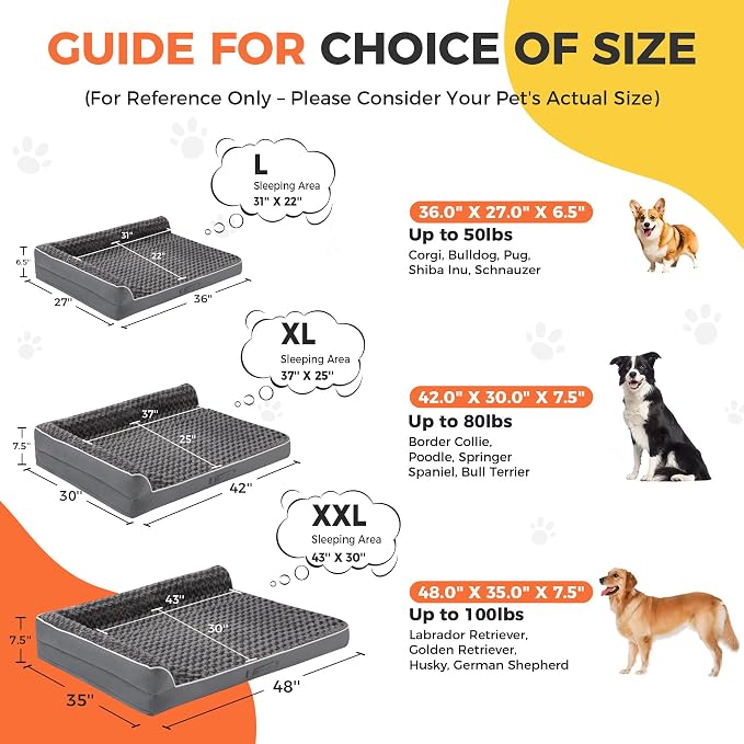 Dog Bed Large Sized Dogs, Orthopedic Dog Bed - Image 4