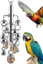 KATUMO Large Bird Toys, Natural Wooden and 304 Stainless Steel Bell Toy by KATUMO