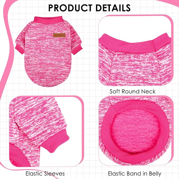 1 Pc Dog Sweaters for Small Dogs Girl Boy Winter Fleece Clothes Warm Soft Dog - Image 3